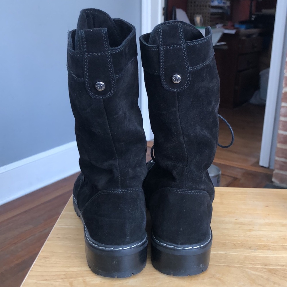 Stuart Weitzman Suede Lace-Up Winter Boots 8.5 - Picture 5 of 8